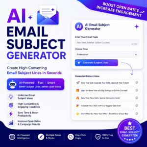 AI Email Subject Generator – Create High-Converting Email Subject Lines in Seconds